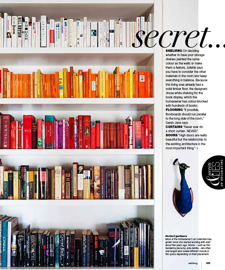 Arent&Pyke, balmain house, Real Living, real living magazine, secrets of decorating, Sydney Design Awards 