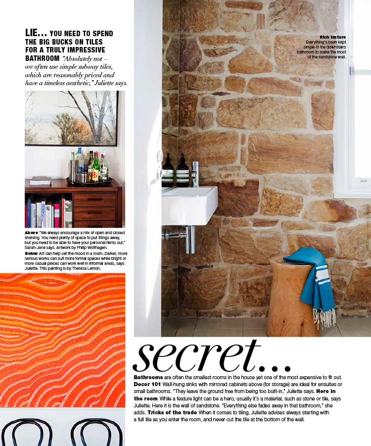 Arent&Pyke, balmain house, Real Living, real living magazine, secrets of decorating, Sydney Design Awards 