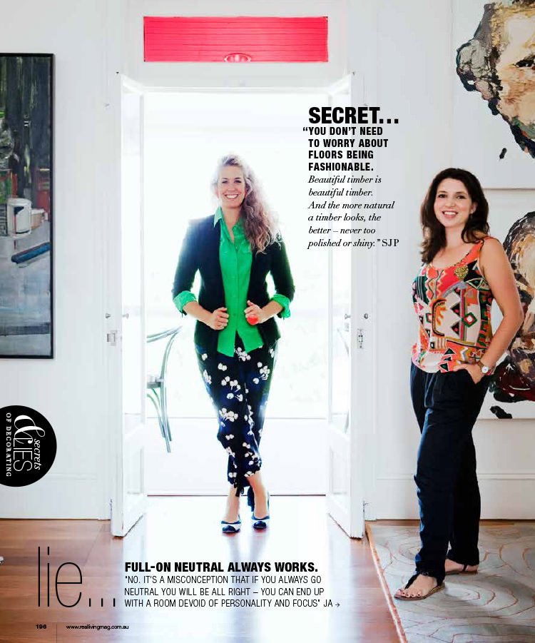 Arent&Pyke, balmain house, Real Living, real living magazine, secrets of decorating, Sydney Design Awards 
