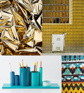 turquoise, teal, mustard, yellow, brass, interior design, Arent&Pyke, morocco, stationary, Anthropologie, kilim