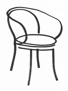 chat in chair, le corbusier, tom ferguson, arent&pyke, interior design, thonet, colour, pattern